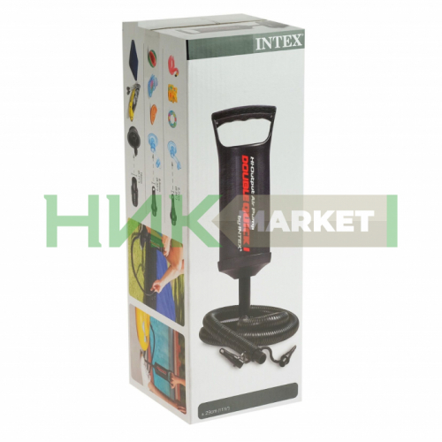 Насос воздушный ручной Intex 29 см для надувного матраса