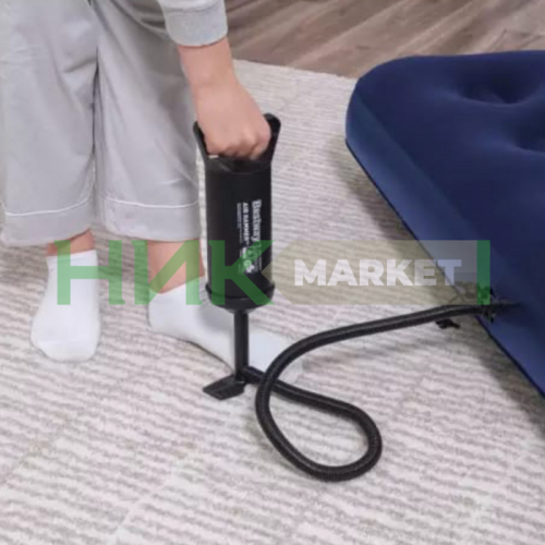 Матрас надувной Bestway 152x203 см + подушки и насос, фото 2