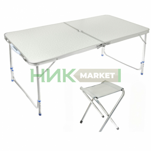Стол туристический складной 120х60 + 4 табуретки